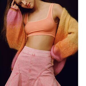 Pilcro Seamed Flared Mini Skirt